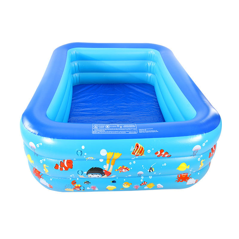 In Stock Summer Fun Inflatable Pool for Kids and Adults Easy to Set Up and Take Down Pool Accessories Rectangular Pool