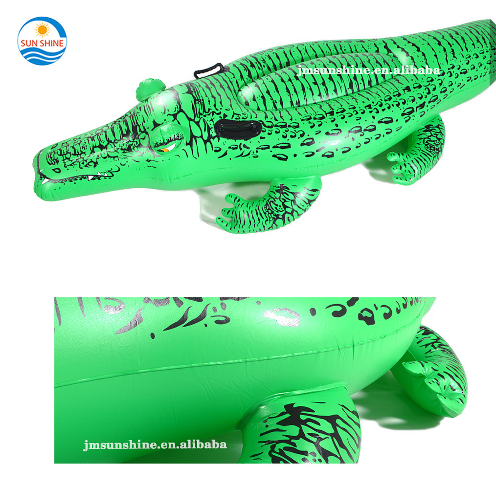 Sunshine Custom Large Inflatable Swimming Pool Crocodile Floatie PVC Crocodile pool float Adults Inflatable Pool Toy