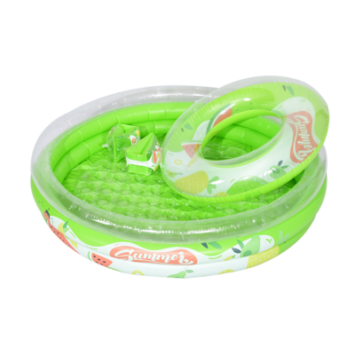 Hot 3 Ring piscina inflable 45" green baby pool for backyard outdoor inflatable pool for kids child swimming pool