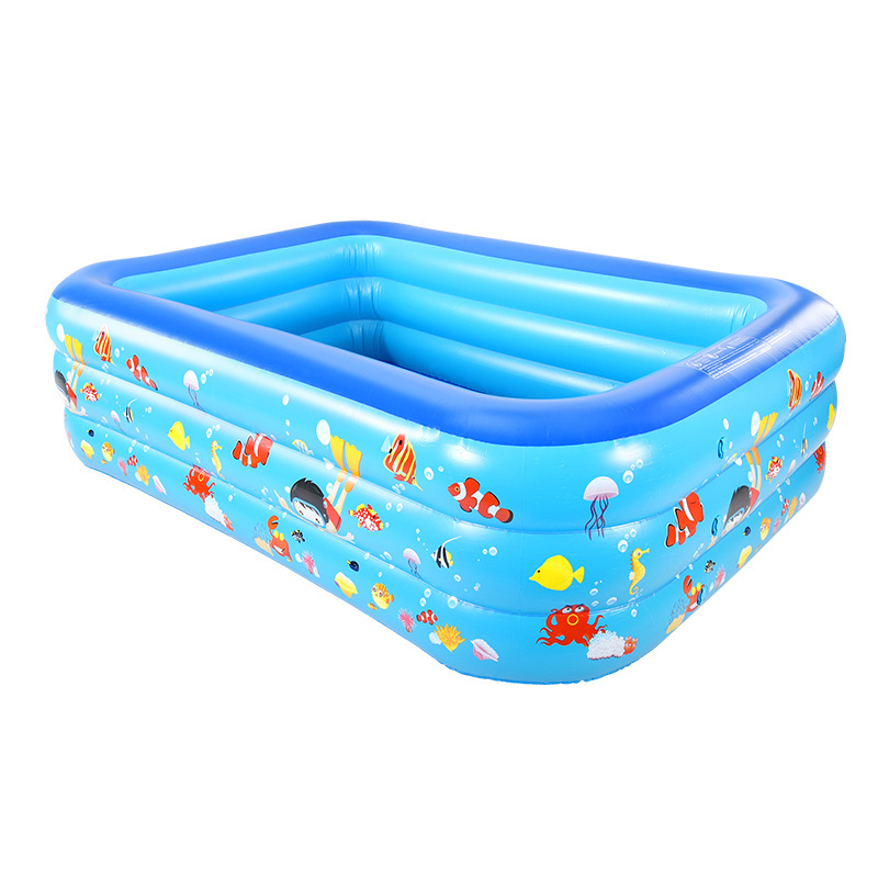 In Stock Summer Fun Inflatable Pool for Kids and Adults Easy to Set Up and Take Down Pool Accessories Rectangular Pool