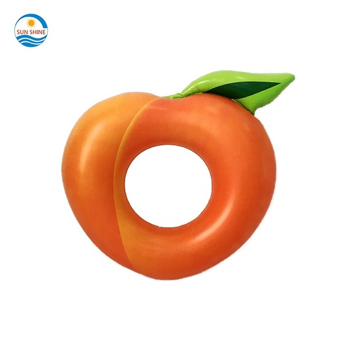 Sunshine Fruit floatie Adult Inflatable Peche Fruit Swim Ring Tube Peach Fruit Pool Float