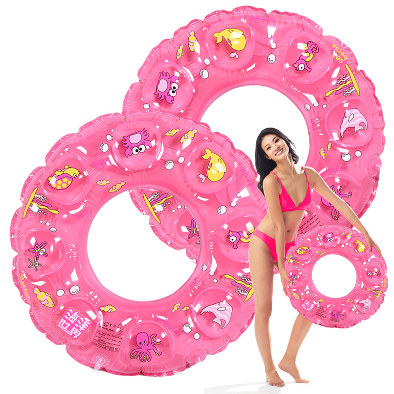 Safe Convenient Pool Accessories Inflatable Swimming Ring Easy to Inflate Inflatable Ring Child-friendly Vibrant Swimming Ring