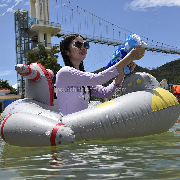 Factory Customization Submarine theme  inflatable pool float water gun toy inflatable pontoons tube