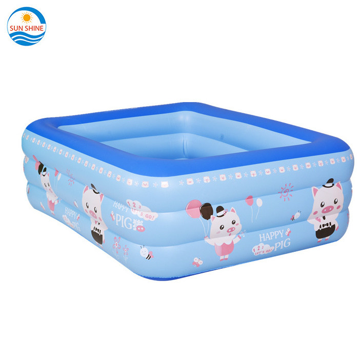 Customized large family  swimming pool adult plastic containercontainer blue outdoor swimming pool toys kids pool