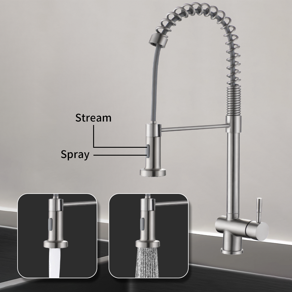 Factory Supply Custom Stainless Steel American Standard Faucets Mixer Chrome Pull Down Watermark Kitchen Sink Faucet