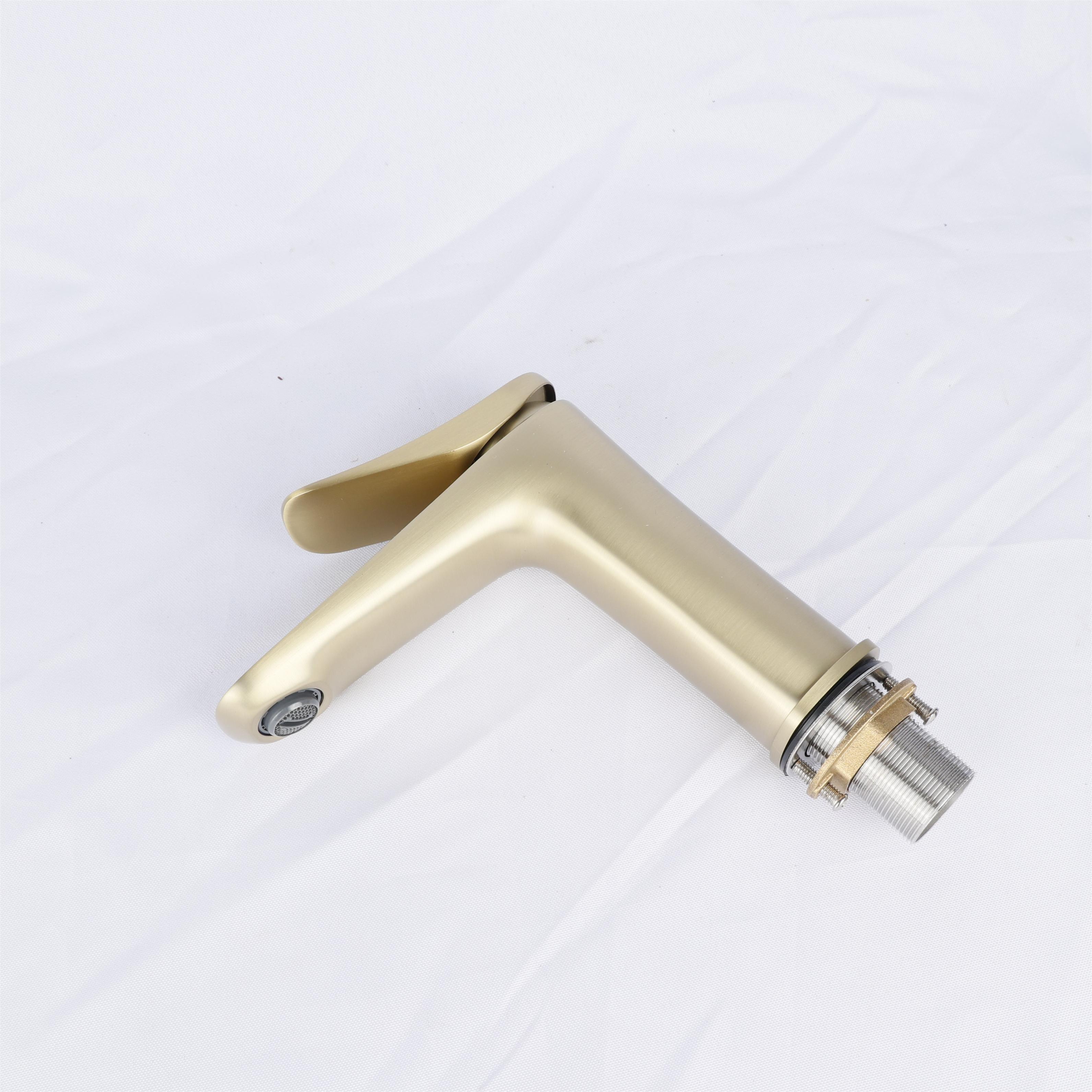 China Factory Supply Commercial Modern Lavatory Wash Basin Taps Mixer Golden Bathroom Faucet