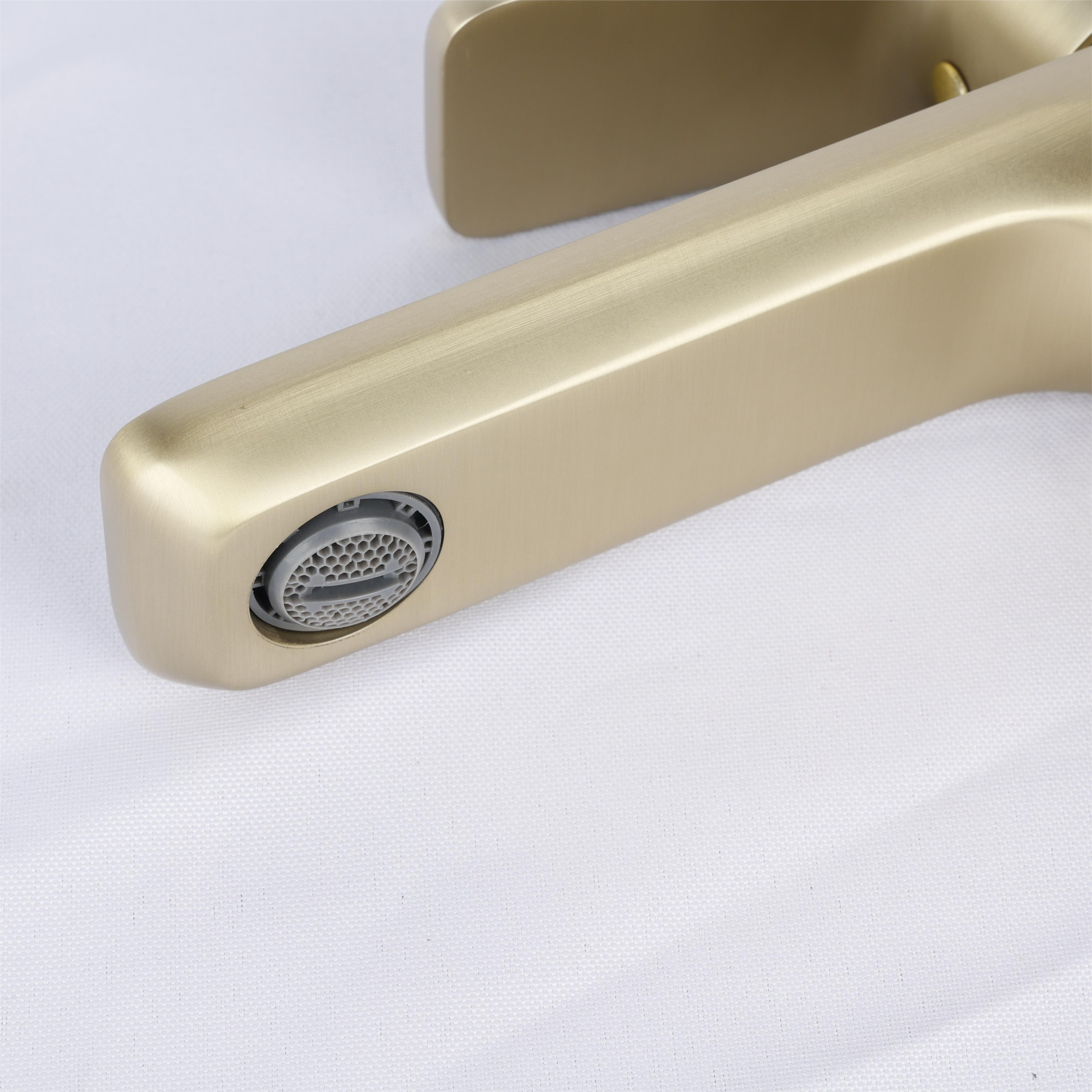 Factory Direct Sale Customized Gold Cheap Brushed Brass Faucet Bathroom Sink Faucets