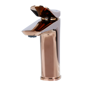 Factory Direct Oem Accept Zinc Rose Gold Faucet Bathroom Mixer Wash Basin Faucet For Apartment