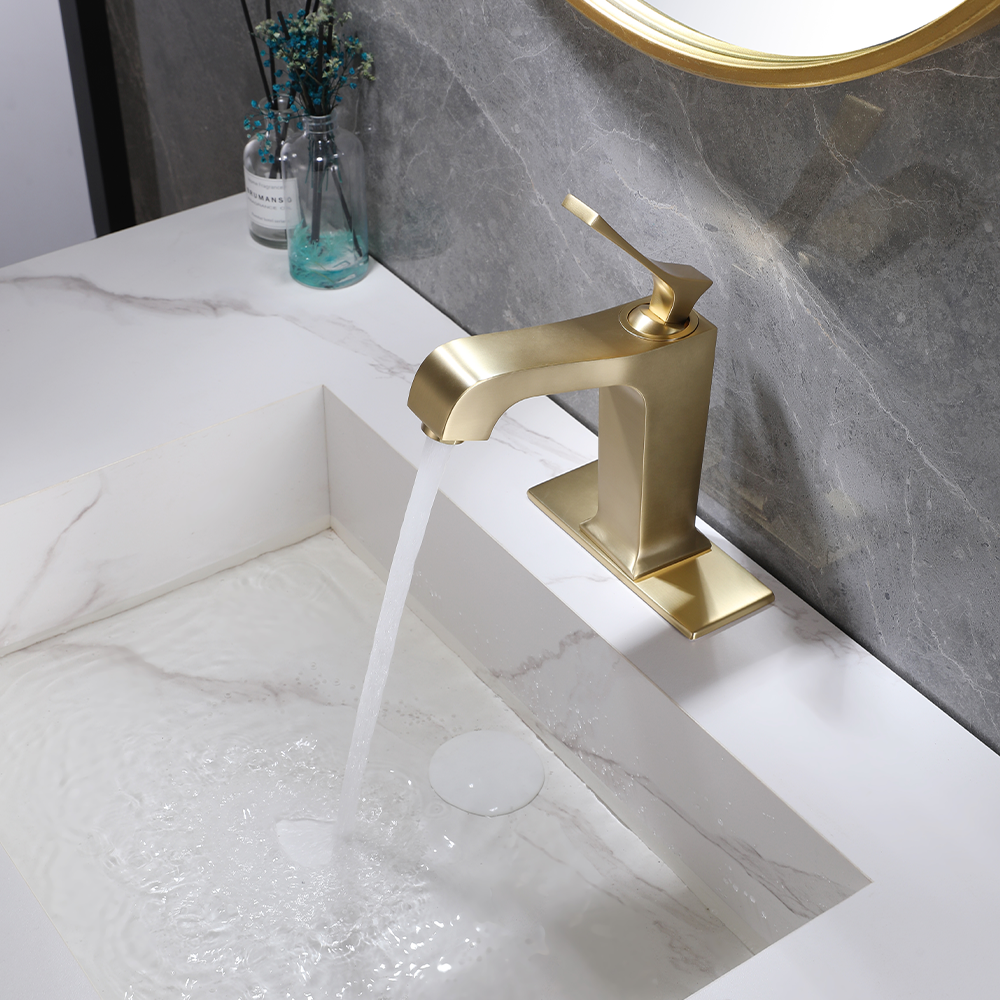 Factory Supply Durable Gold Washbasin Brass Wash Basin Faucet Metered Faucets For Bathroom