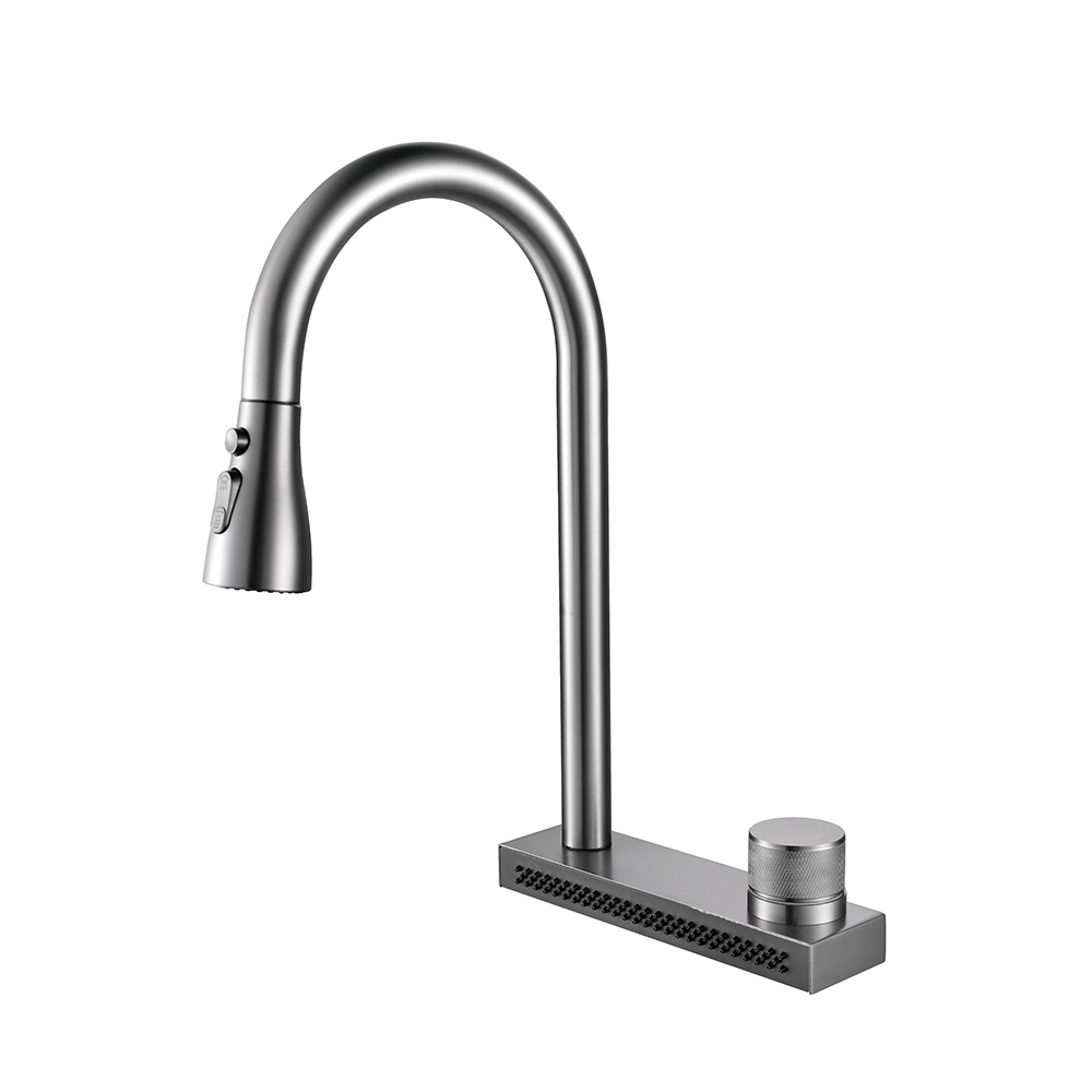 Manufacturer Hot And Cold Water Water Fall Kitchen Sink Faucet Pullout Luxury Kitchen Faucet