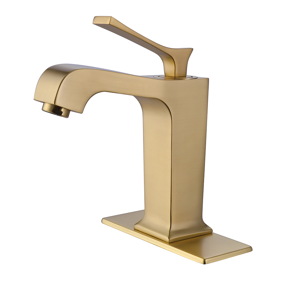 Factory Supply Durable Brass Designer Faucet Basin Mixer Bathroom Brush Gold Taps And Faucets