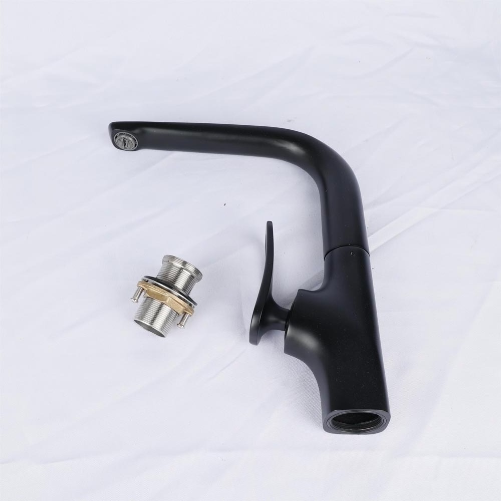 Best Selling Signal Handle Restaurant Flexible Sink Kitchen Faucet Matte Black Bathroom And Kitchen Faucets