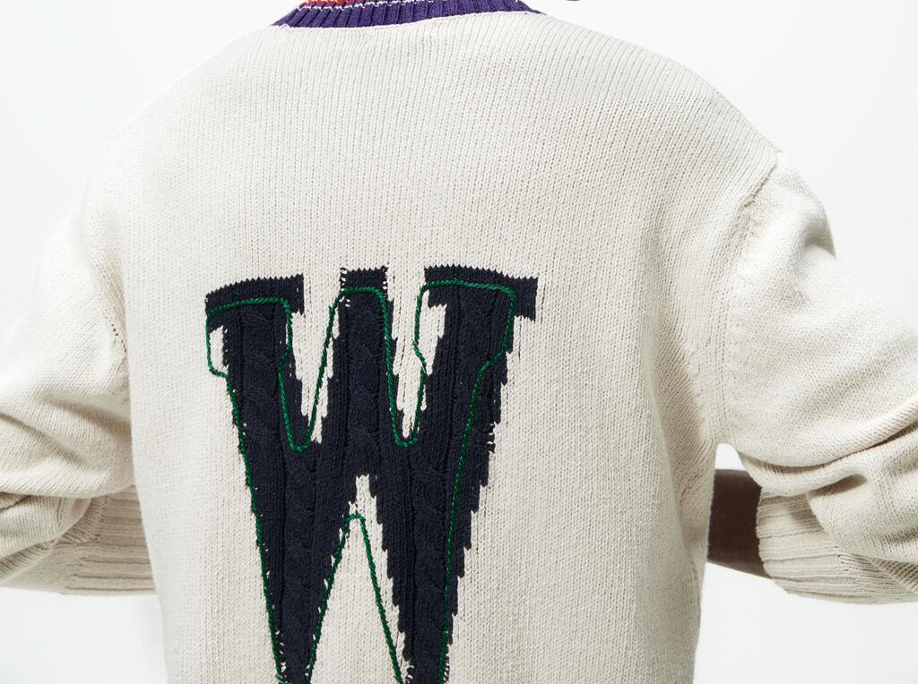 OEM Customized Man Long Sleeve Knitted Cardigan V Neck Custom Letter Logo Botton Winter Cardigan Sweater