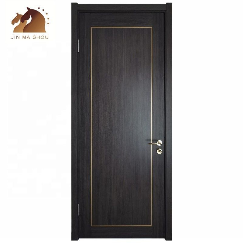 Asia market use living room PVC door CE bathroom sound proof with glass pvc MDF wood door