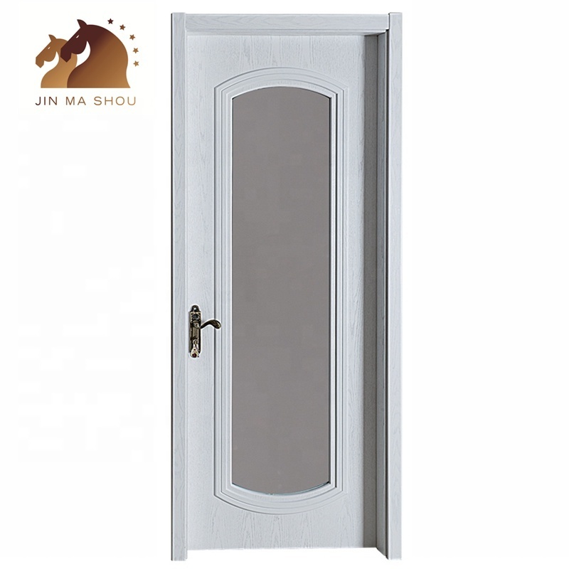 Top wood doors supplier Jinmashou doors for houses full set with frame interior PVC doors