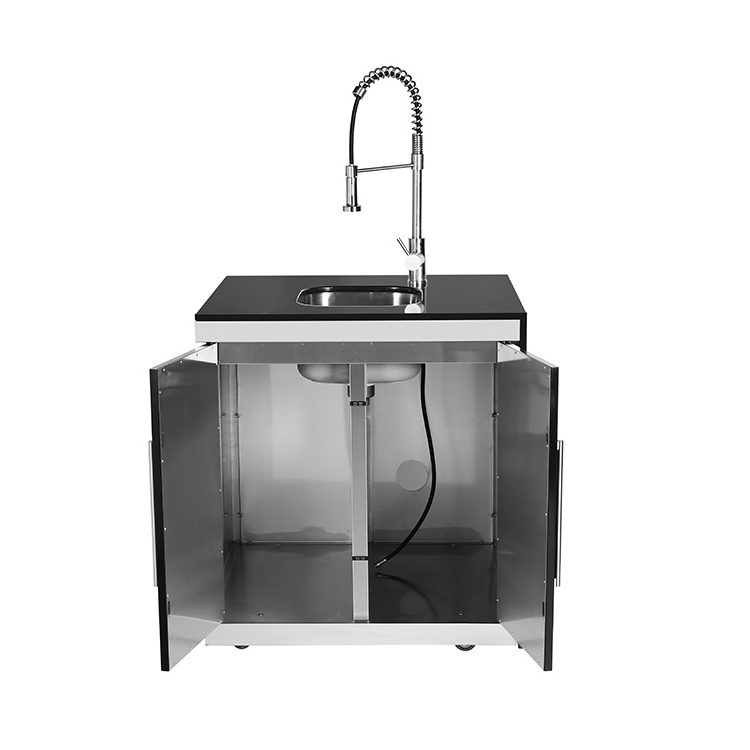 High Quality Outdoor Sink Cabinets Kitchen Stainless Steel Modern Cabinets With Sink