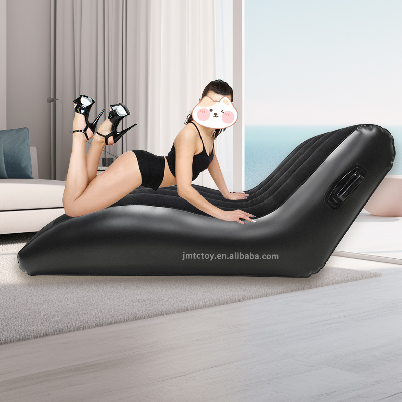 Inflatable PVC Furniture Sex Sofa S Shaped Bed Air Cushion