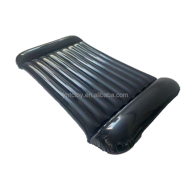 PVC Water Mattress Waterproof Two Pillows Double Size Air Bed Black Water Massage Bed