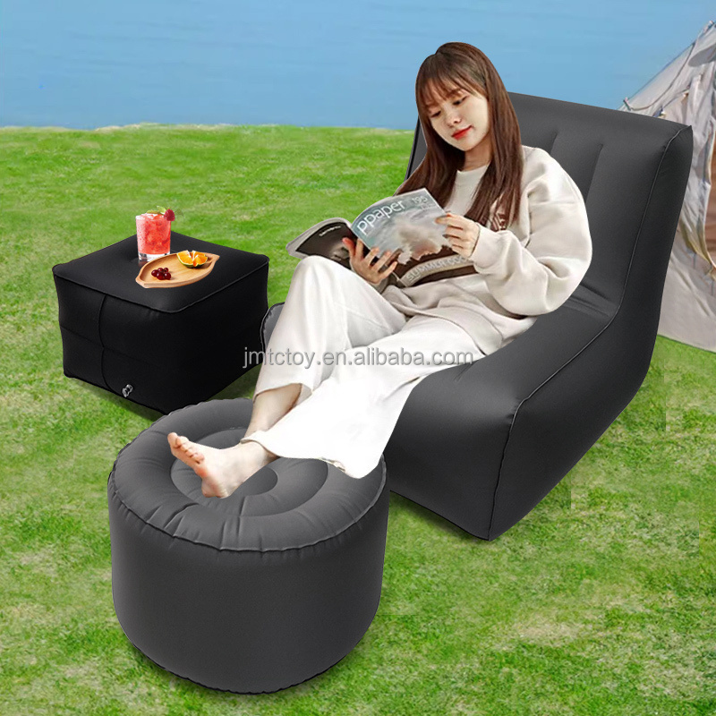 Outdoor yard garden air chair set furniture camping folding PVC stool inflatable sofa stool set