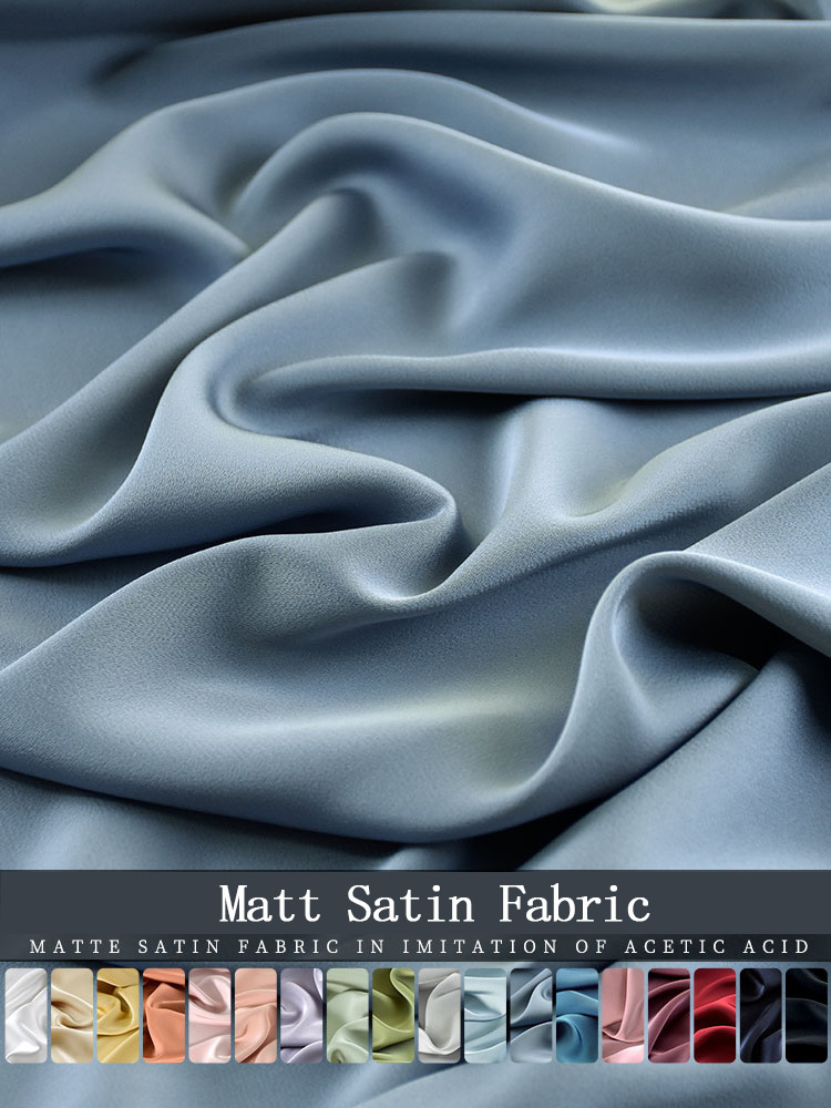 Wholesale Satin Silk Fabric Triacetate Matt Satin Fabric for Dress Decoration Silky Liquid Satin Fabric Men Underwear Used Suit