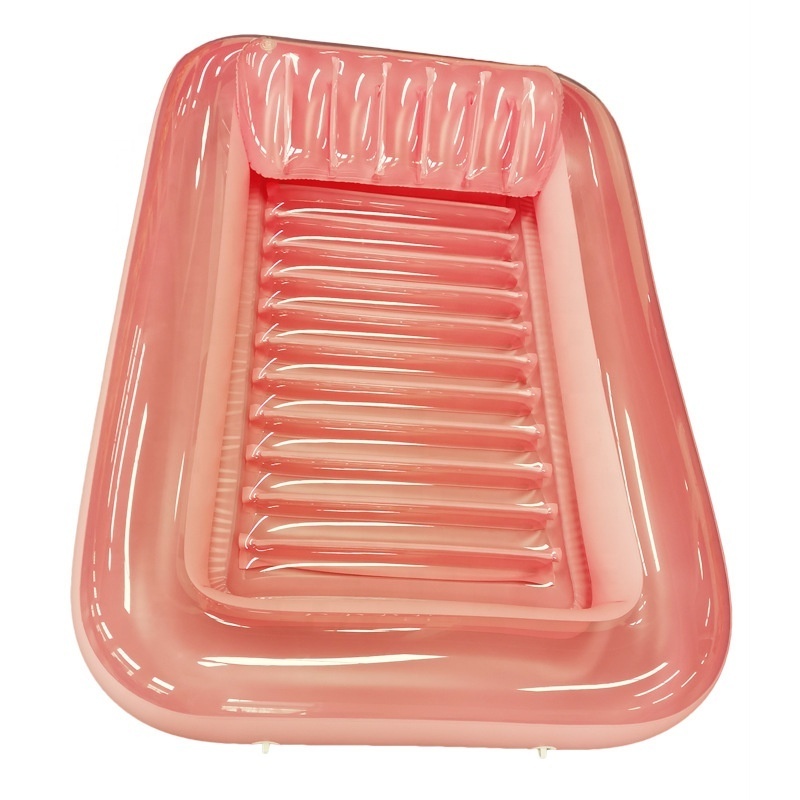 High Quality PVC inflatable tanning pool suntan tub durable plastic inflatable water swimming bed pool float