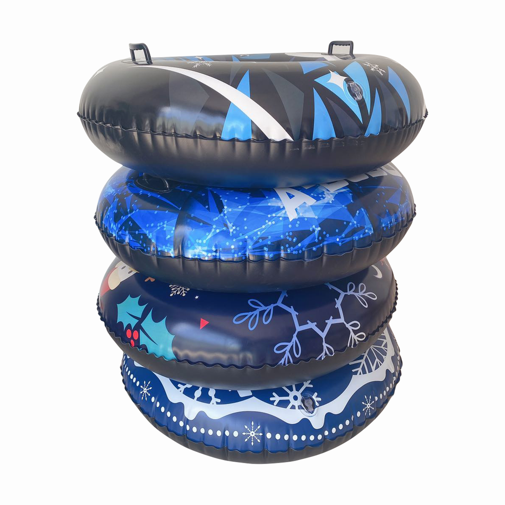 2024 New 120cm Inflatable snow Tube Inflatable folding portable Snow Ski boots Inflatable Snow Sled