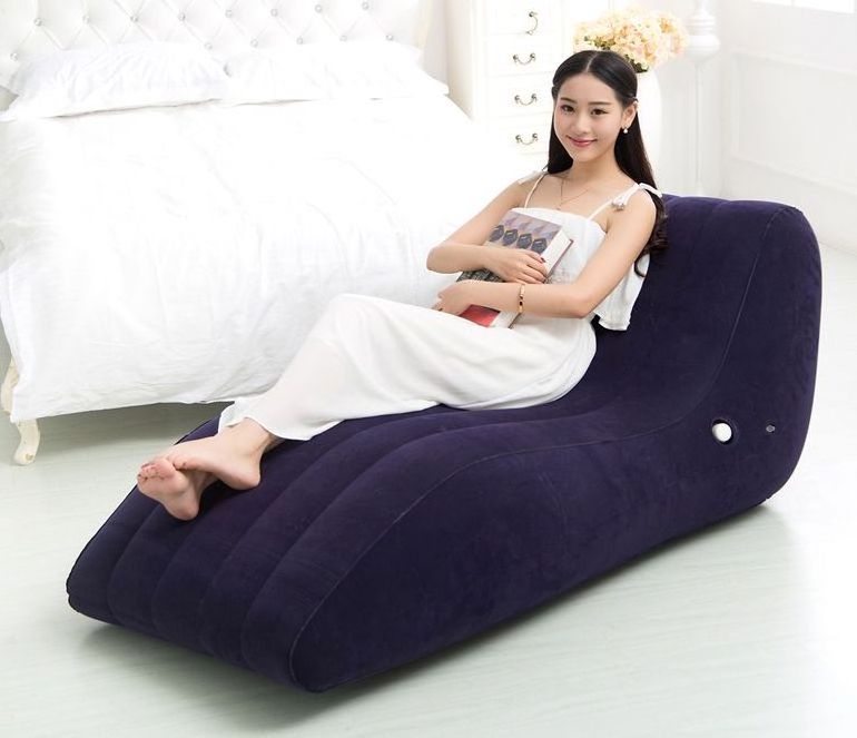 2024 new extended edition S shape fashion PVC cheap inflatable lazy air bed sofa