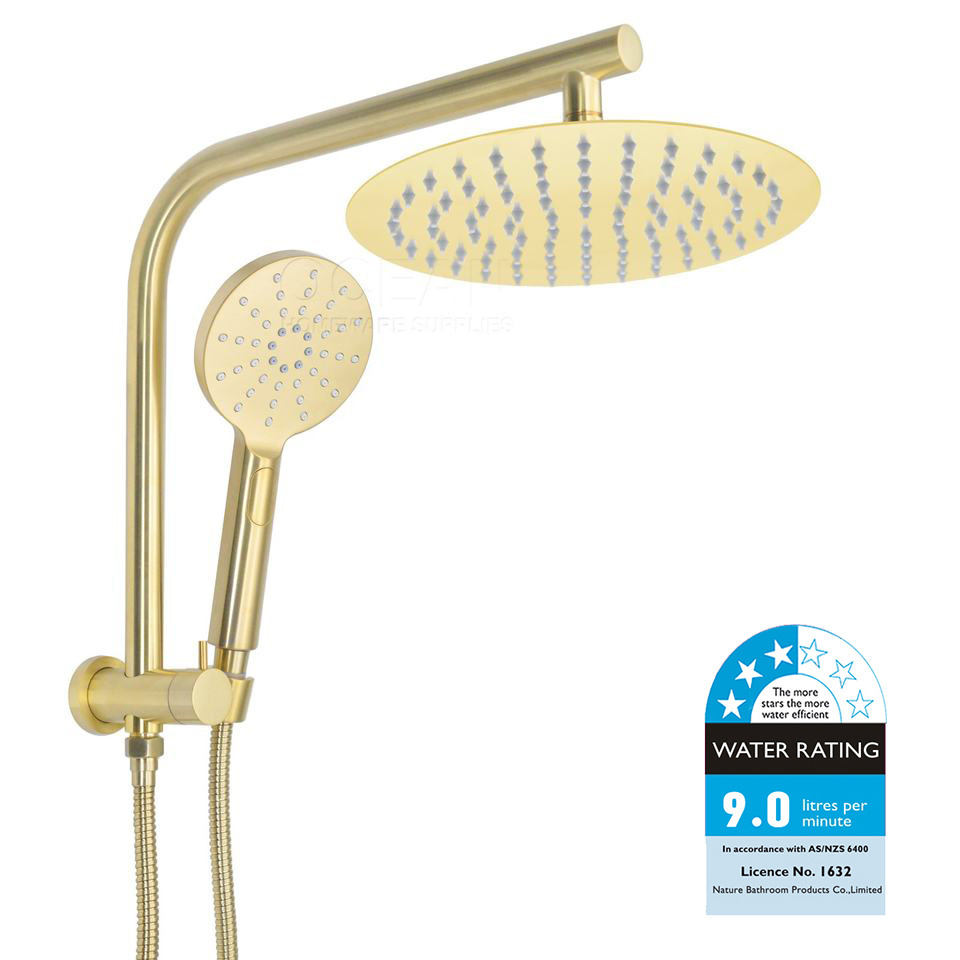 Wholesale WELS Shower Head Set Australian Hot selling Multifunctional ABS Shower Set In Brushed Gold bath shower