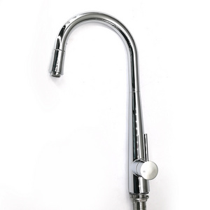 American Style Industrial Flexible Pull Down Chrome Finish Kitchen Faucet