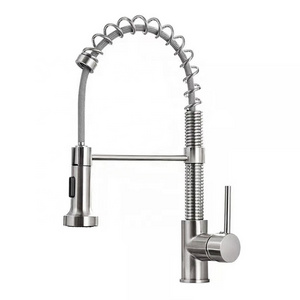 Latest Design 2022 Designer Bath Kitchen Taps Spring Single Handle Pull Out Loaded Kitchen Sink Mixer Tap Faucets