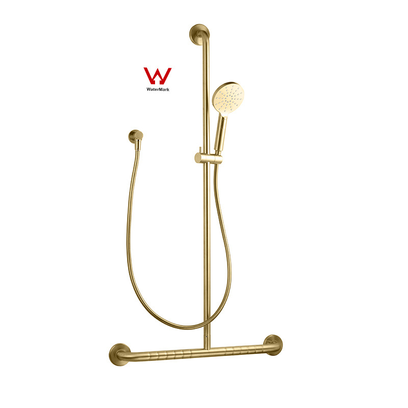 Watermark Non-slip Handrail Faucets Antiskid Sliding Grab Bar Bathroom Shower Column Faucet Set For Medical Care Elder Disabled