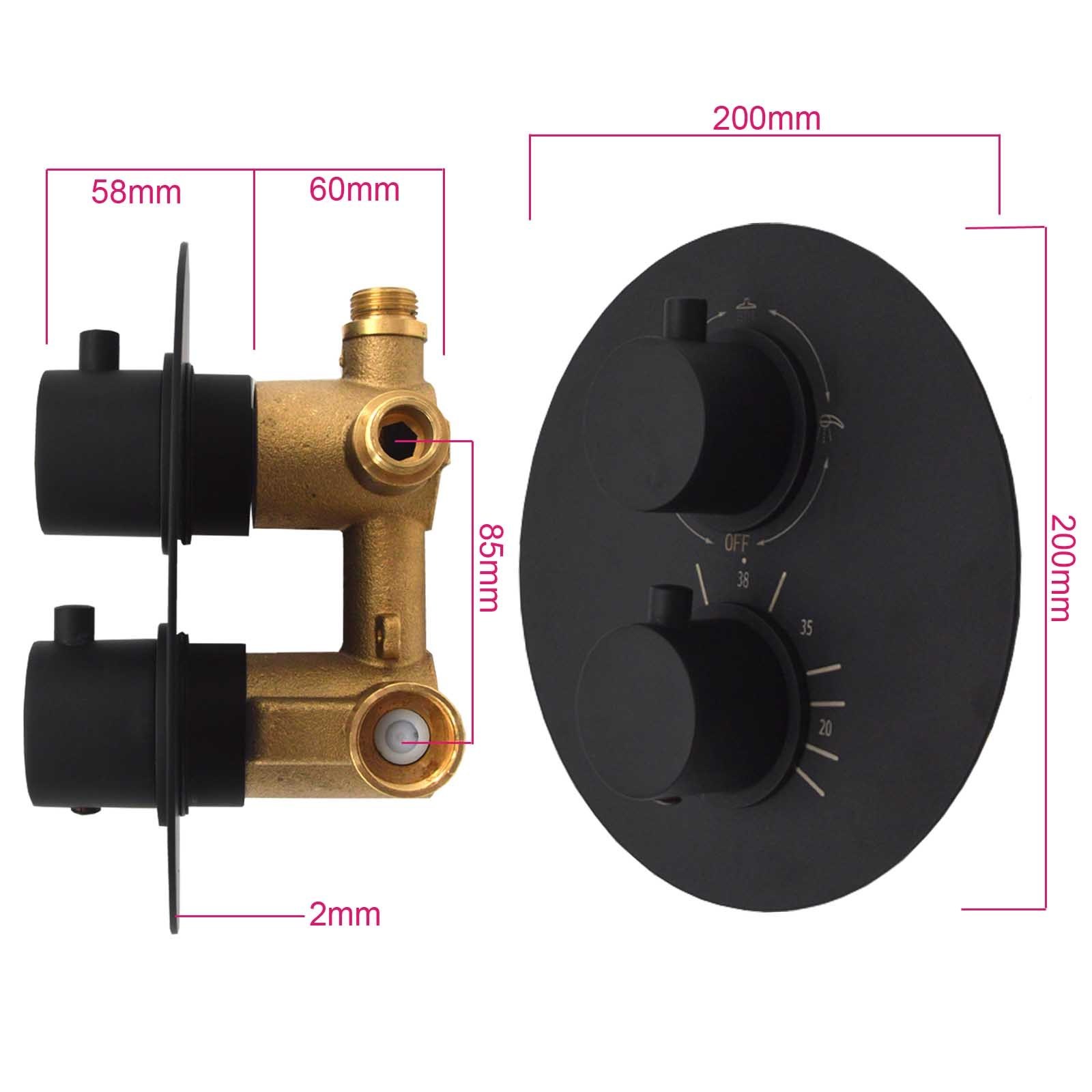 Factory Direct Sale Watermark Brass Concealed Thermostatic Shower Valve Faucet Shower Mixer Valve