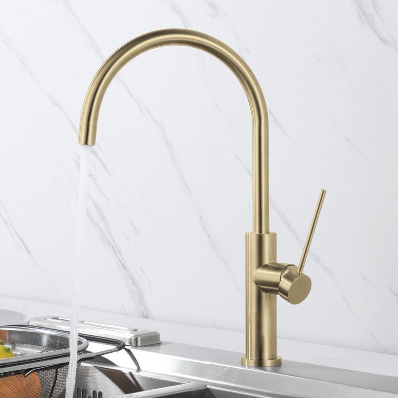 Factory Supply Kitchen Sink Faucets Mixer Tap Gold Water Taps Watermark Black Faucets Kitchen Faucet