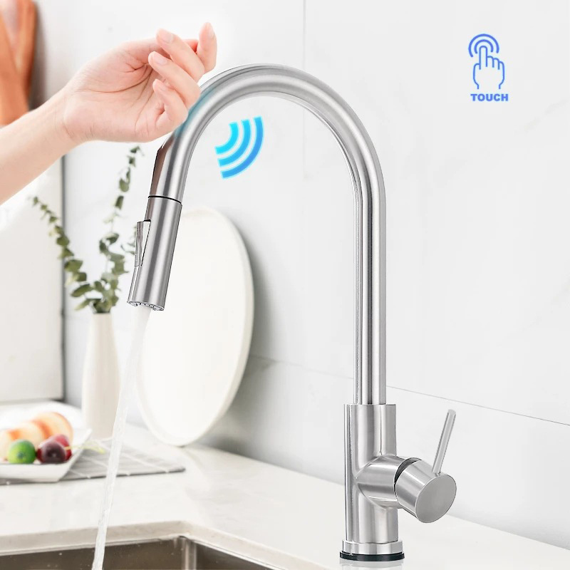 Factory Outlet Taps Kitchen Faucet Touch Sensor Smart Sink Water Tap Smart Faucet With Motion Sensor