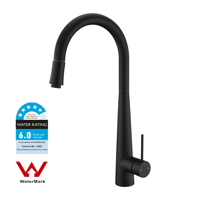 Factory Supply Watermark Faucet Universal Rotatable Tap 304 Stainless Steel Modern Pull Out Kitchen Faucet