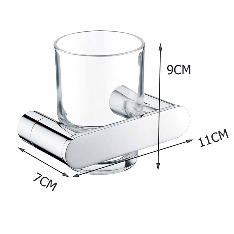 Bathroom Accessories 304 Stainless Steel Wall Mount Tumbler Holder Single Toothbrush Holder