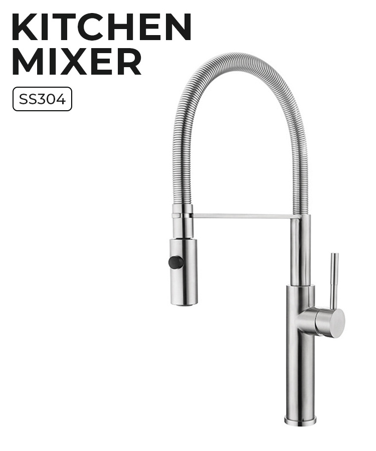 Universal Rotatable Tap Extender Swivel Extension Spring Pull Out Kitchen Faucets With Pull Down Sprayer