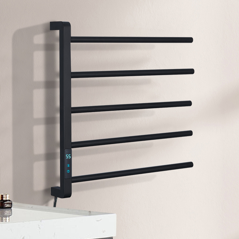 Electric Wall-Mounted Towel Warmer Rack Stainless Steel Heated Towel Rack For Bathroom