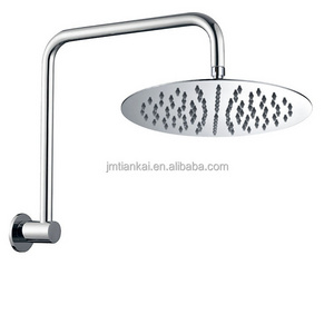 Wholesale Watermark Wels Wall Mounted 8/10/12" Round Bathroom Silver Rainfall Slim Shower Head Gooseneck Shower Arm Shower Set