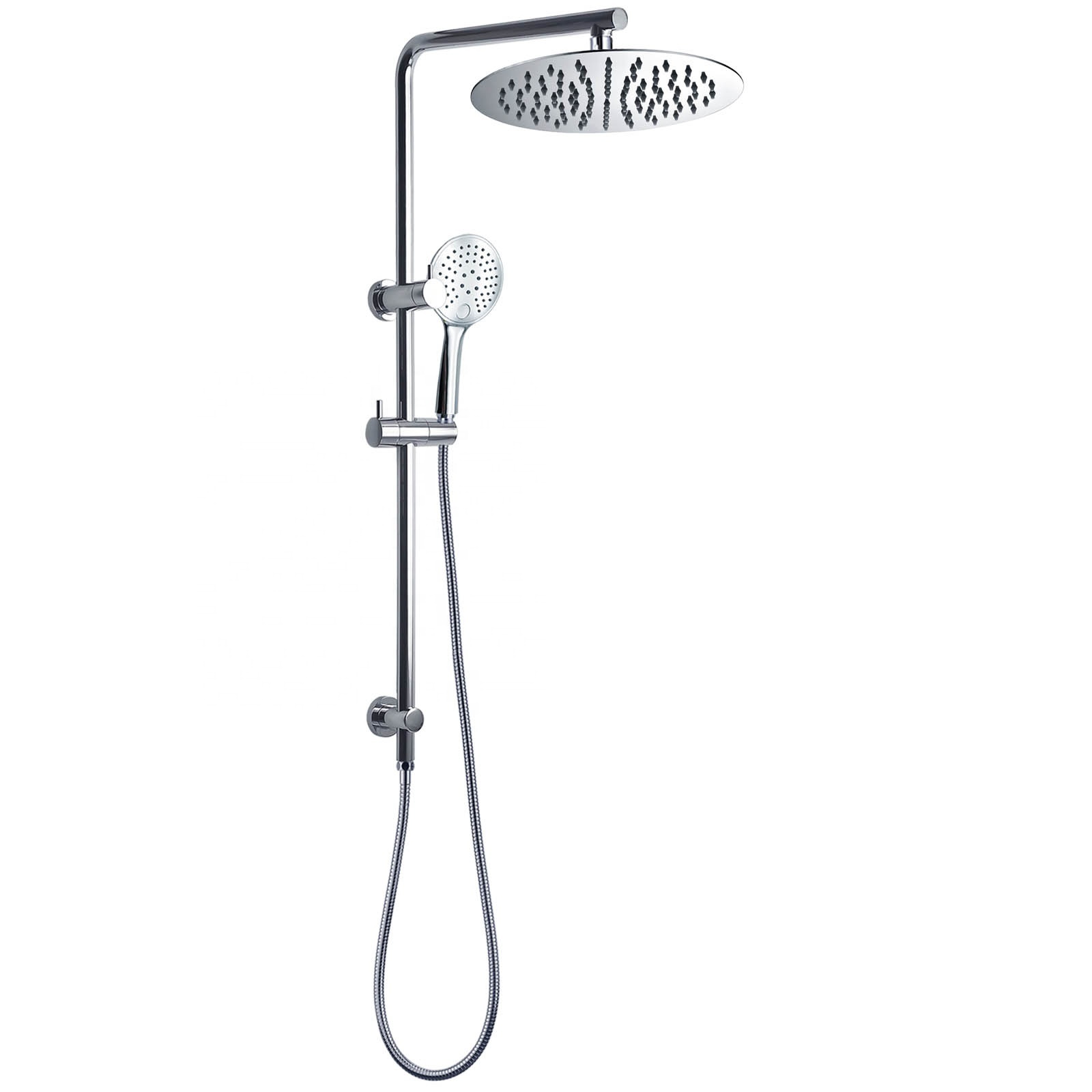 Watermark Shower Set 2 in 1 combo large thin rainfall shower head brass sliding rail round 3 functions shower bath set