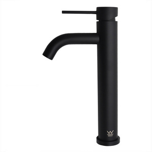 WaterMark WELS Matt Black Round Tall Basin Mixer Tap Vanity Vessel Sink Faucet For Bathroom Australia