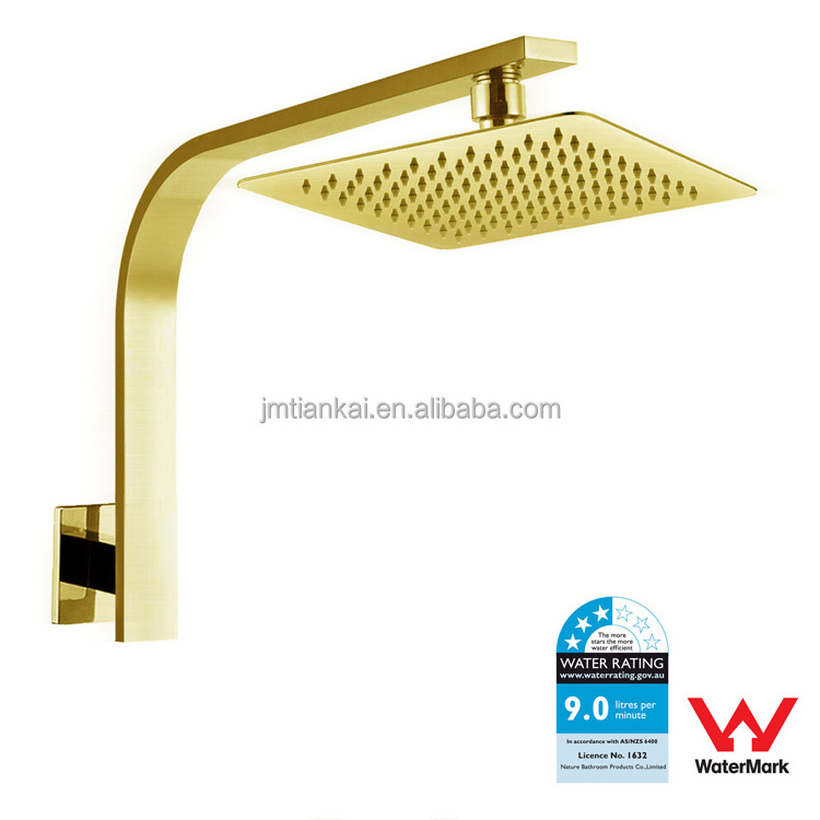 Wholesale PVD Brushed Gold Brass Chrome Extension Universal Showering Components Gooseneck Shower Head Arm