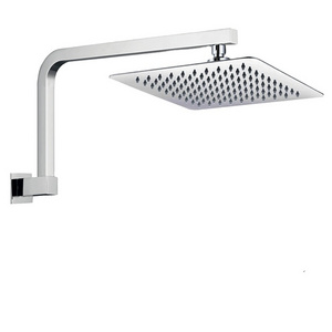 Factory Supply High Quality Brass Gooseneck Shower Arm 8/10/12" Stainless Steel Rainfall Shower Head Set