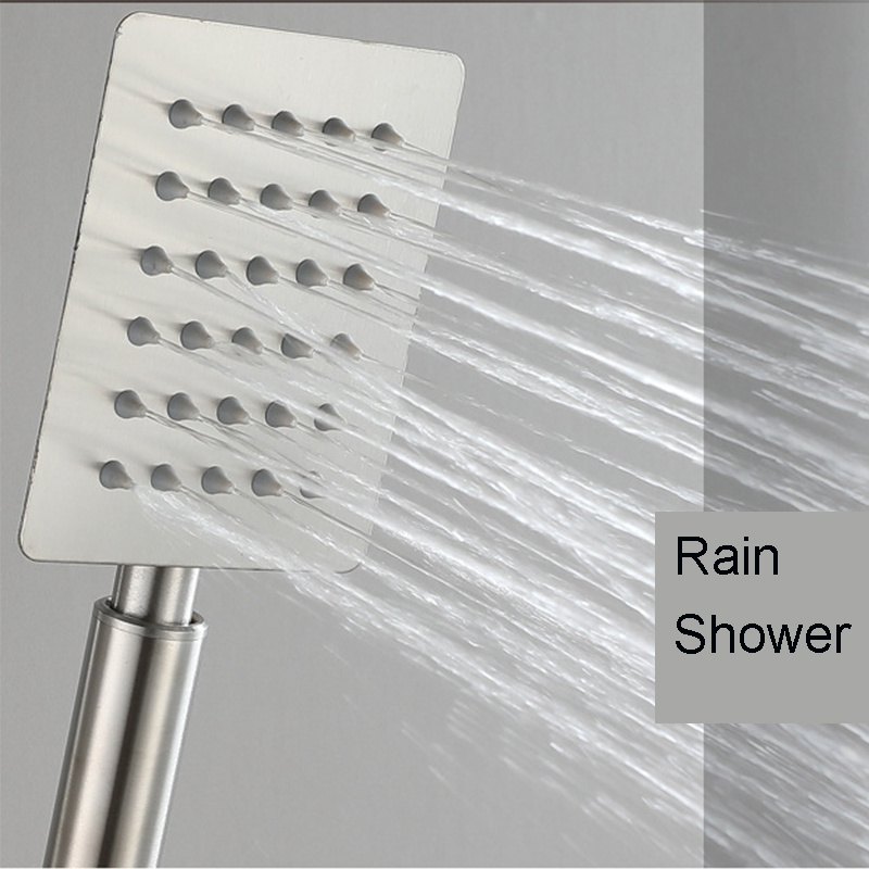 The best shower set stainless steel brushed shower Thermostatic mixer for bathroom kit project source shower column