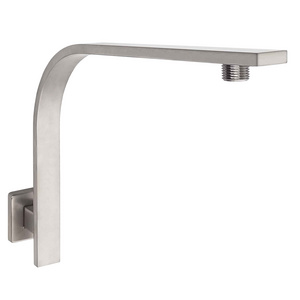 Brushed Nickel Brass Wall Mounted Gooseneck Shower Arm