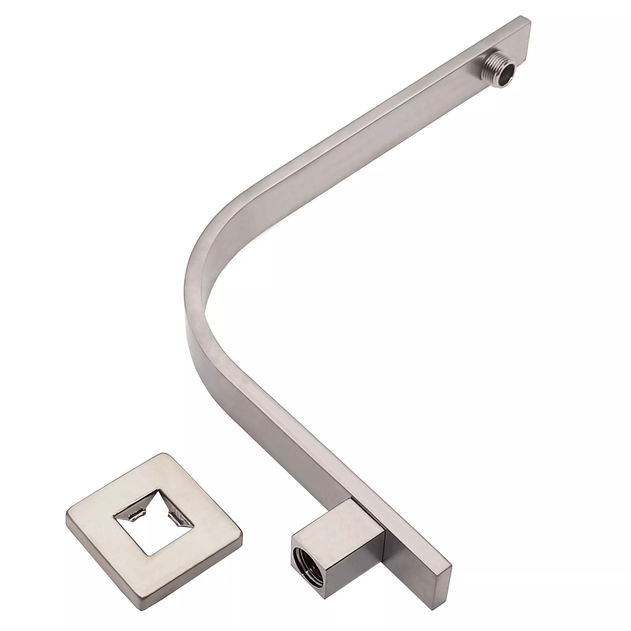 Brushed Nickel Brass Wall Mounted Gooseneck Shower Arm