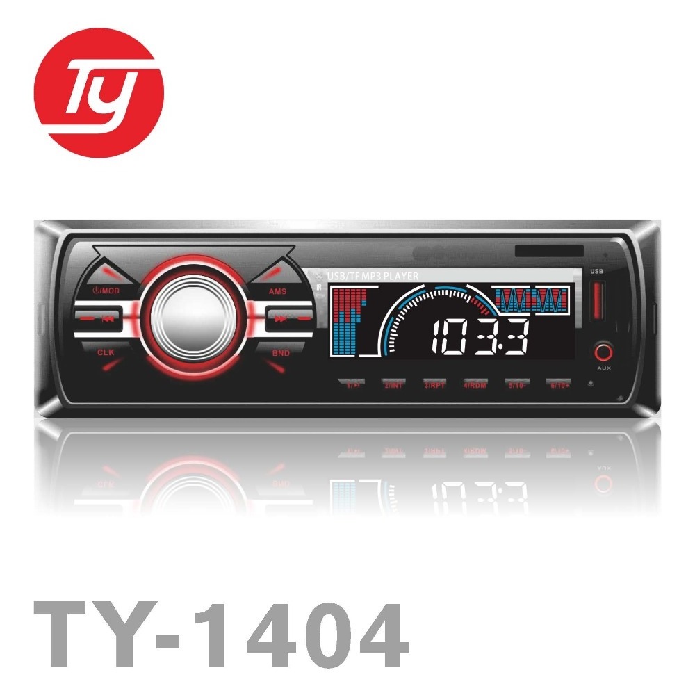 TY professional car mp3 player with tuning light 1 din china sound system caraudio.car audio mp3