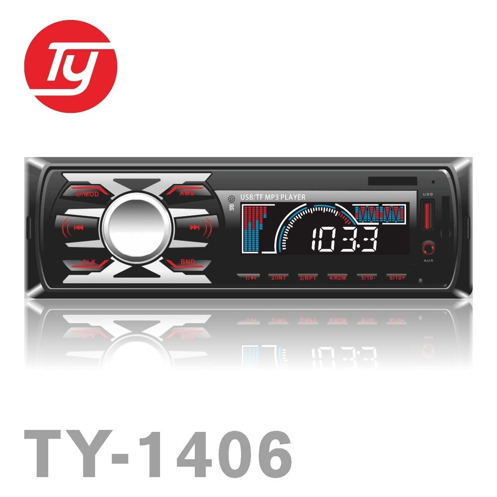 TY professional car mp3 player with tuning light 1 din china sound system caraudio.car audio mp3