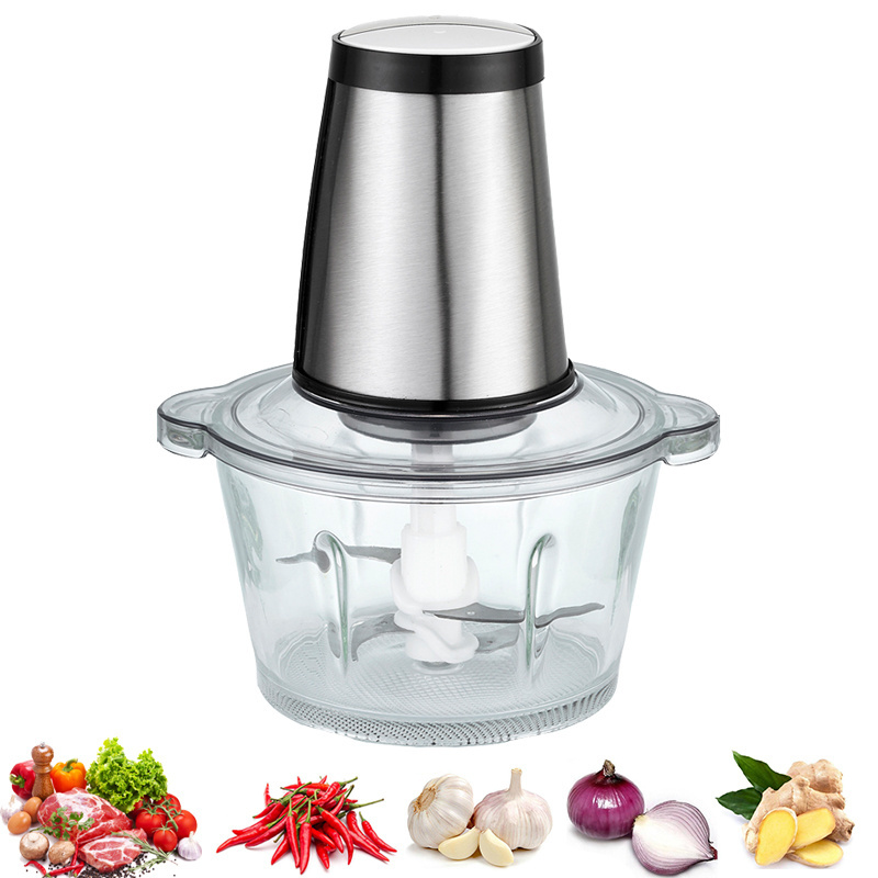 Household Appliance Electric Stainless Steel Food Processor Mini Hachoir Onion Cutter Yam Pounder Hand Held Meat Chopper