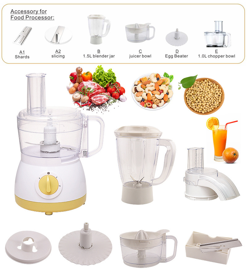 Multi-Function Food Processor Vegetable Chopper Double Blade Food Processor for Cutting Slicing